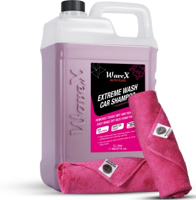 Wavex Two high quality Microfiber Towels, Car Washing Shampoo 5 Ltr Combo