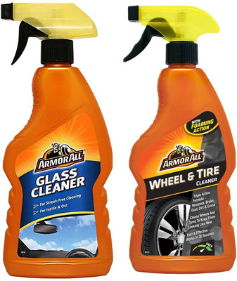Armor All Glass Cleaner 500 ML and ARMORALL Wheel & TIRE Cleaner 500 ml Combo