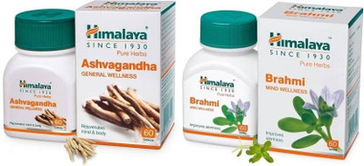HIMALAYA Ashvagandha and Brahmi ,60 Tablets x Pack of 2(Pack of 2, 120 Tablets)