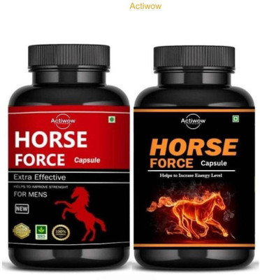 ACTIWOW Horse Force Capsule Combo Naturally Improve Performance DRO5 H08(30 Capsules)