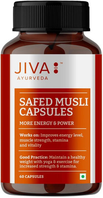 JIVA Safed Musli Capsule (Pack of 1)- 60 Capsule(60 Capsules)
