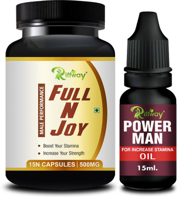 Riffway Full N Joy Formulation & Power Men Shilajit Capsule Stamina Capsule Combo(Pack of 2, 15.15 Capsules)