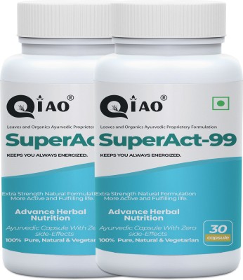 Qiao Super Act Health Power Capsule For Men ' Stay Active All Day ' Effective Result(Pack of 2)