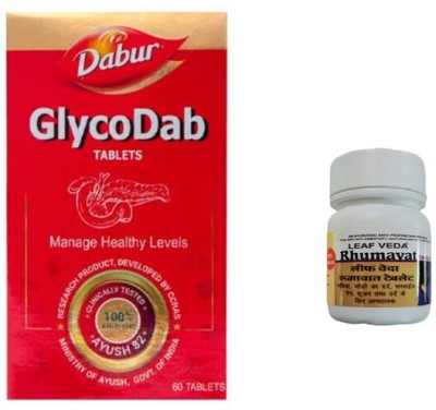 Dabur GlycoDab for Sugar With Leaf Rhumawat 20 Tab(Pack of 2)