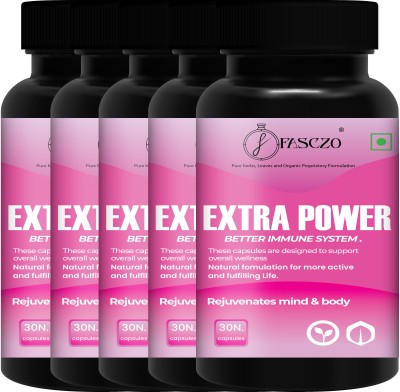 Fasczo Extra Power Health Immunity Women Medicine ; Helps In Revitalize Your Vitality(Pack of 5)