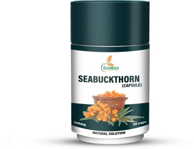 grinbizz Seabuckthorn Capsule For Healthy Heart/Supports Brain, Liver & Heart Functions