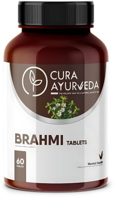 CURA AYURVEDA Brahmi 60 Tablets | Natural Cognitive Support and Mental Clarity