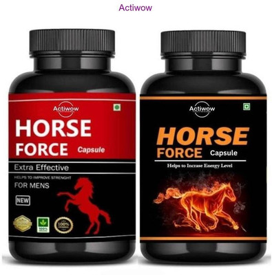ACTIWOW Horse Force Capsule Combo for Lasting Energy and Vitality VFX108 D04(30 Capsules)