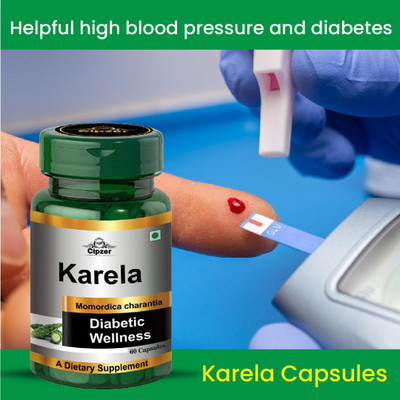 CIPZER Karela Capsule Maintain blood glucose metabolism & regulate sugar level (60caps)(60 Capsules)