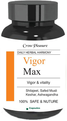 Cross Pleasure Vigor Max Capsule | Men's Health | Pack of 1 | 60 Capsule(60 Capsules)