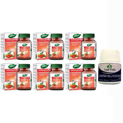 Dabur Ashwagandha Immunity Booster Each 60 Tab With Leaf Ashwagandha 15 Tab(Pack of 7, 360 Tablets)