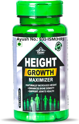 CIPZER Height Growth Maximizer 60 Capsules | Natural Height, Bone & Growth Support(60 Capsules)