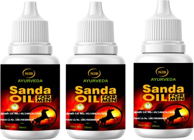 N2B AYURVEDA Sanda oil for men, aroma massage oil(Pack of 3)