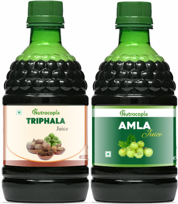NUTROCOPIA Triphala Juice & Amla Juice To Boost Immunity Pack of 2(Pack of 2, 800 ml)