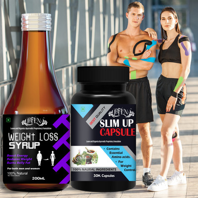 IBFEN Slim Up Rapid 5X Weight Loss Capsule & Syrup Combo For Fat Burner_ Men Women(Pack of 2, 30 Capsules)
