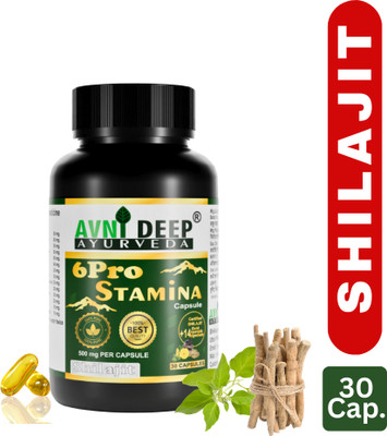 avnideep ayurveda Avnideep Shilajit Capsule with Ashwagandha (Ashwagold) Stress Relief & Stamina(30 Capsules)