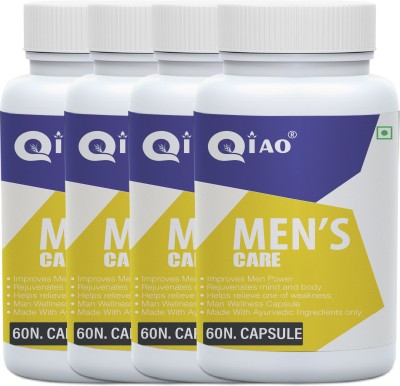 Qiao Men's Care Organic Power Medicine For Men - Good For Health - Stress Reliefe(Pack of 4)