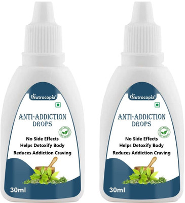 NUTROCOPIA Anti Addiction Drop Easy Way To Quit Addiction (Alcohol & Smoking) (2x30ml)(Pack of 2, 60 ml)