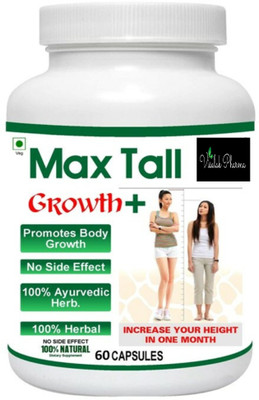 visalak pharma MAX TALL GROWTH+ 60 VEG CAPSULE PACK OF 1 MONTH FOR PERMANENT HEIGHT INCREASE(60 Capsules)