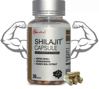 Aayatouch Shilajit with Safed Mulsi For Strength, Power & Stamina(30 Capsules)