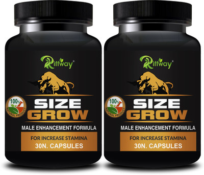 Riffway Size Grow Shilajit Gold Capsule _ Ashwagandha Capsule Stamina Capsule(Pack of 2, 60 Capsules)
