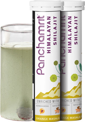 Panchamrit Himalayan Shilajit Effervescent with Ayurvedic Herbs |Boosts Stamina|30 Tablets(Pack of 2, 30 Tablets)