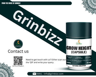 grinbizz Grow Height Capsule Natural Height Growth For Men & Women/Height Gainer(30 Capsules)