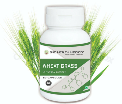 SNCHEALTHMEDICO Wheet grass Extract, Promotes Immunity and Healthy Digestion(60 Capsules)