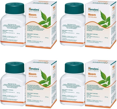 HIMALAYA Neem for Skin Wellness (4 Packs, 60 Tablets Each)(Pack of 4, 60 Tablets, 60 Tablets, 60 Tablets, 60 Tablets)