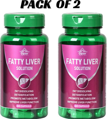 CIPZER Fatty Liver Solution Capsule Manage Fatty Liver Condition,Liver Cure 120 CAPSULE(Pack of 2, 120 Capsules)