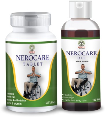 Zenius Nerocare Kit Paralysis Treatment Tablets, Oils & Immunity for Muscles Recovery