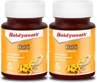 Baidyanath Haldi Tablets -60 Tab| Helps Boost Immunity, Blood Cleansing & Skin Problems(Pack of 2)