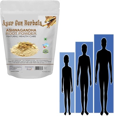 Ayurgen Herbals Ashwagandha powder | Helps fight anxiety and Stress HEIGHT GROWTH POWDER