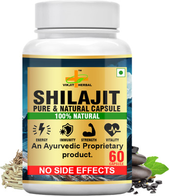 VIKJIT HERBALS SHILAJIT PURE & NATURAL CAPSULES(60 Capsules)