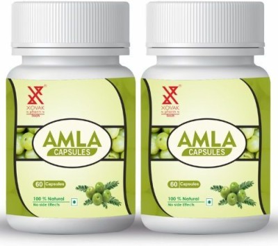 XOVAK PHARMTECH Amla Capsules | Best Natural Vitamin C for Immunity, Optimum Digestion(Pack of 2)