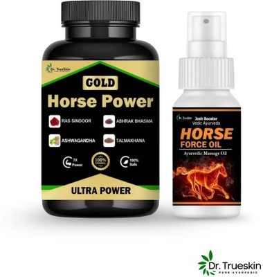 Dr.TrueSkin Horse Power Gold & Oil with stamina energy booster(30 Capsules)