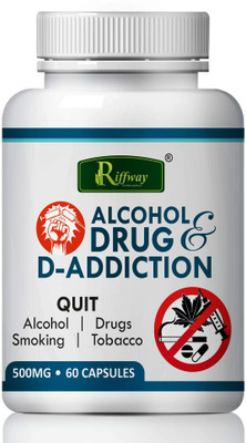 Riffway Alcohol & D Drug adiction Organic Supplement For Alcohole Addiction Killer(60 Capsules)