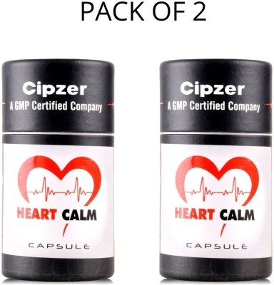 CIPZER Heart Calm Capsule|Ensures relief from heart stress(Pack of 2)-120 Capsules(Pack of 2)