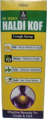 DR.VEDA'S HALDI KOF COUGH SYRUP (AYURVEDIC SYRUP FOR DRY,WET &ASTHMATIC COUGH)(Pack of 2, 100 ml)