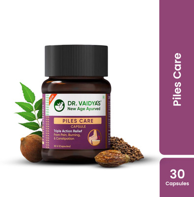 DR. VAIDYA'S Ayurvedic Piles Care Capsules for Instant Relief from Fissure & Fistula Pain(30 Capsules)
