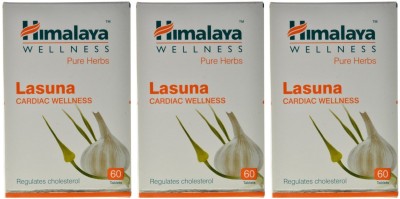 HIMALAYA Lasuna Cardiac Wellness (Pack of 3, Each Pack 60 Tablets)(Pack of 3)