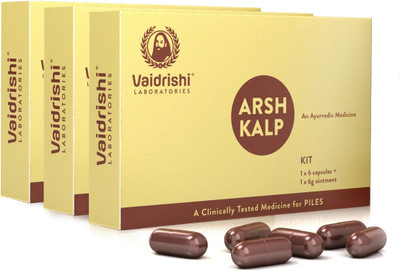 VAIDRISHI Arshkalp Kit(Pack of 3, 6 Capsules)
