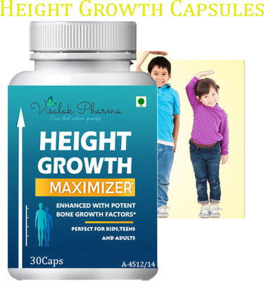 visalak pharma Height Growth Maximizer- 30 veg capsules Increase Height, Boost Confidence(30 Capsules)