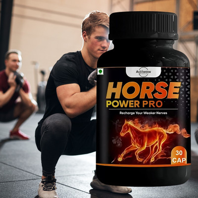 ACTIWOW Natural Horse Power Pro Ayurvadic Energy & stamina booster for All Pro Men(30 Capsules)