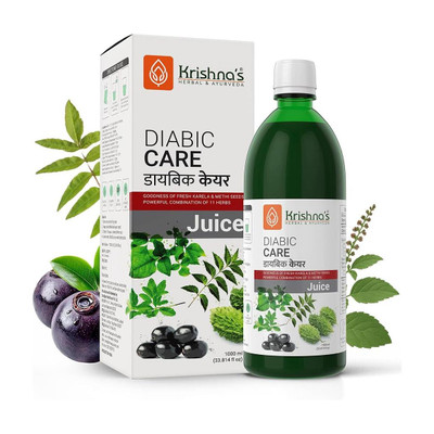 Krishna's Herbal & Ayurveda Diabic Care Juice | Helps Manage Blood Sugar | Boosts Metabolism and Improves Digestion | Stimulate Insulin Secretion | Helps Manage Weight(1000 ml)