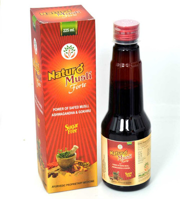 NATURAGENESIS Musli Forte | Safed Musli, Ashwagandha & Gokhuru Herbal Vitality Syrup(225 ml)