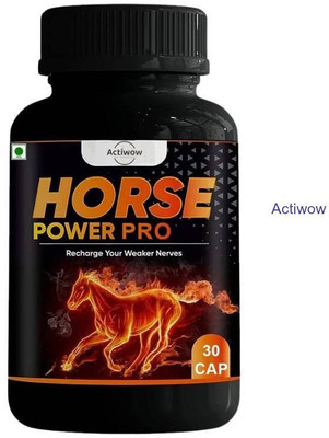 ACTIWOW Horse Power Pro Capsule Combo for enhanced performance & endurance KIOLW33(30 Capsules)