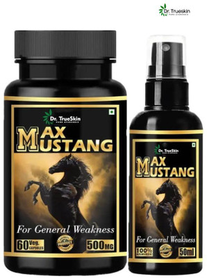 Dr.TrueSkin Max Mustang Herbal Power Capsules + Oil 50ml(30 Capsules)