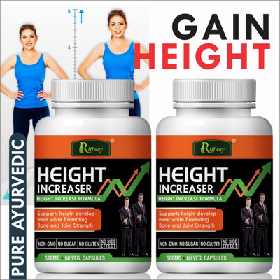 Riffway Increaser Natural_ Capsules Height Capsule For Grow Taller(Pack of 2, 120 Capsules)