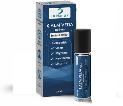 DrMantra Calmveda Roll On 10ml | Herbal Head Massage Oil for Instant Relief from Headache(10 ml)